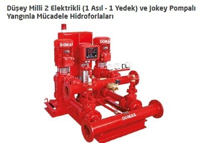 Domak 212Y-7 2x5.5 Hp 380V 1 Asıl, 1 Yedek Ve Jokey Pompalı Yangın Hidroforu