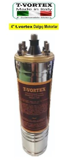 T-Vortex 2Hp 380V 4'' Dalgıç Motor (Bronz Yağ Çemberli)