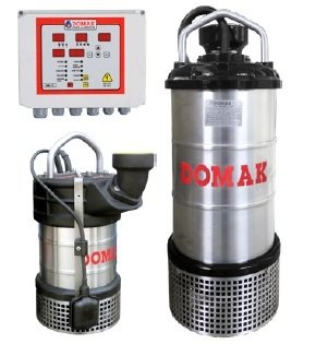 Domak ASGM257 3Hp 220V Gömlekli Paslanmaz Çelik Gövdeli Atık Su Dalgıç Pompa