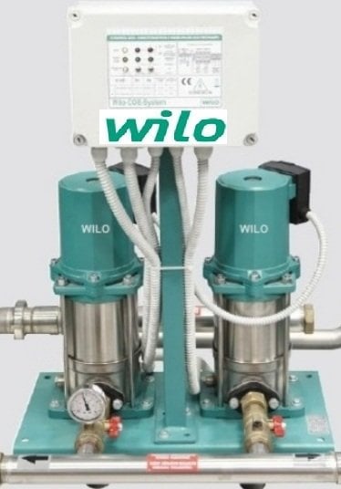 Wilo COE2-MVIS210  380V  2x3 Hp  İki Pompalı Kademeli Sessiz Komple Paslanmaz Paket Hidrofor