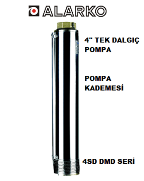 Alarko  4SD6/14 DMD    2Hp   4'' Tek Dalgıç Pompa (Pompa Kademesi)