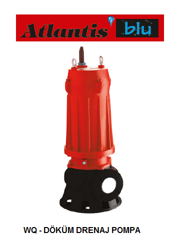 Atlantis  WQ 65-5.5T    7.5Hp 380V   Kapalı Fanlı Döküm Gövdeli Drenaj Pompa