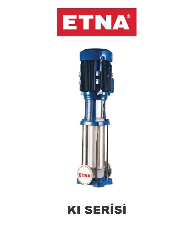 Etna KI 12/18-110 15Hp 380V Komple Paslanmaz Çelik Dik Milli Çok Kademeli Kompakt Yapılı İnline Bağlantılı Santrifüj Pompa -2900 d/dk(Aisi 304)