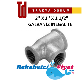 TRAKYA DÖKÜM 2'' X 1'' X 1 1/2'' Galvaniz İnegal Te