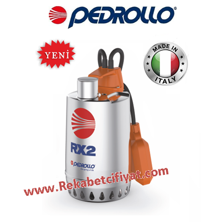 PEDROLLO RXm 4 1HP 220V Flatörlü Komple Paslanmaz Drenaj Dalgıç Pompa