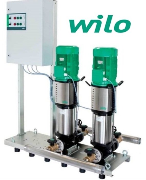 Wilo COE2-Helix V 1606-1/16/E/S/4kW 380V 5.5HP İki Pompalı Kademeli Paslanmaz Paket Hidrofor