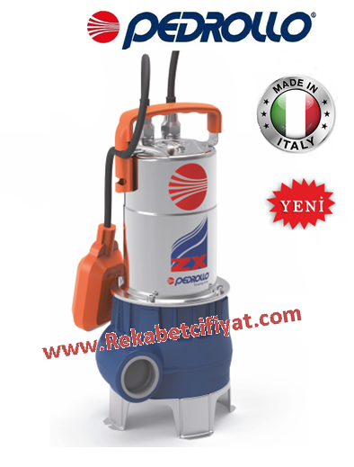 PEDROLLO ZXm 1A/40 0,85HP 220V 1 1/2\'\' Çıkışlı Flatörlü Paslanmaz Gövdeli Foseptik Pompası