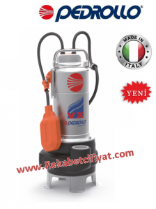 PEDROLLO VX  15/50 - N 1,5HP 380V 2\'\' Çıkışlı Flatörlü Paslanmaz Gövdeli Foseptik Pompası