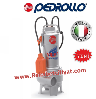 PEDROLLO VXm 10/35 - ST 1HP 220V 1 1/2\'\' Çıkışlı Flatörlü Komple Paslanmaz Foseptik Pompası