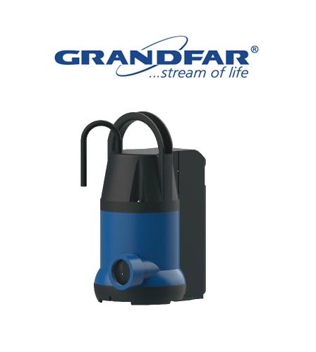 Grandfar GPE751F 1Hp 220V Plastik Gövdeli Gizli Flatörlü Drenaj Dalgıç Pompa