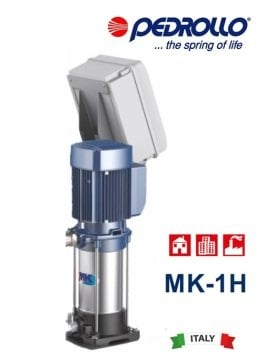 Pedrollo MKm 1H - 8/6    1X3Hp 220V  Tek Pompalı Dikey Milli Paket Hidrofor