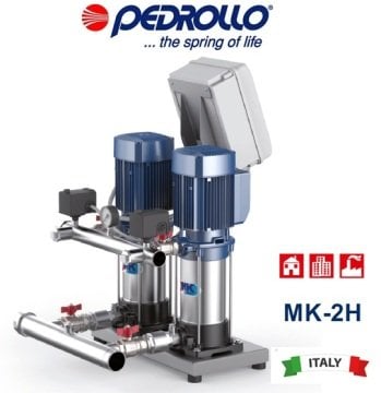 Pedrollo MKm 2H - 5/7    2x2.5Hp 220V  İki Pompalı Dikey Milli Paket Hidrofor