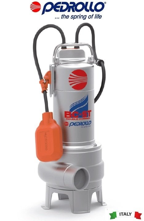 Pedrollo BCm 10/50-ST 1Hp 220V Komple Paslanmaz Atık Su Foseptik Pompa