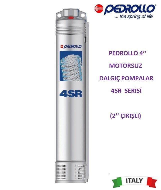 Pedrollo 4SR 15/18 7.5Hp 4\'\' Motorsuz Dalgıç Pompa (2\'\' Bağlantı Çapı)
