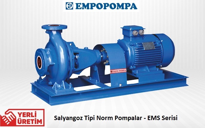 Empo EMS-50/250 3 Hp 380V Tek Kademeli Salyangoz Gövdeli Norm Pompa (1450 d/d)