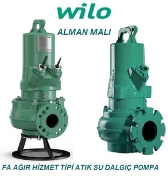 Wilo FA 10.34-258E + T 17.2-4/24H Ex   13.6Hp 380V  Atık Su Ağır Hizmet Tipi Drenaj Dalgıç Pompa