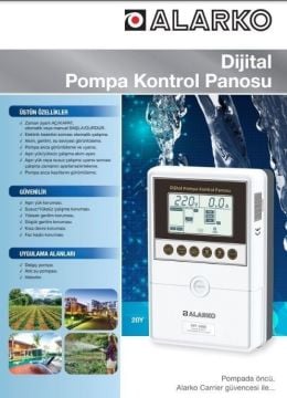 ALARKO, Y2 7500, TRIFAZE, 1.5HP-10HP 380V, İKİ POMPALI HİDROFOR, DİJİTAL KONTROL PANOSU (ELEKTRONİK)