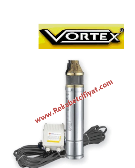 Vortex VTM 08 M 0.8Hp 220V KENDİNDEN 20 M KABLOLU+ KUM. PANOLU 4\'\' PAKET DALGIÇ POMPA