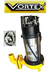 Vortex CUT 1500 AF M 2Hp 220V Öğütücülü Paslanmaz Çelik Bıçaklı Pis Su Foseptik Dalgıç Pompa