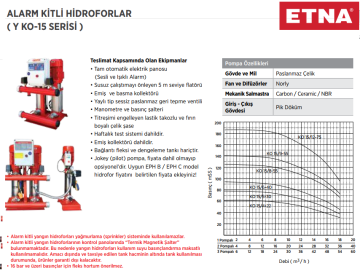ETNA Y2 KO 10/S7-22 3 HP İki Pompalı Elektrikli Yangın Hidroforu