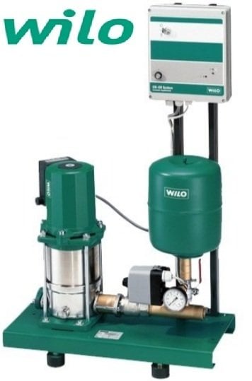 Wilo  COE1-MVIS206   380V  1.5 HP  Tek Pompalı Kademeli Sessiz Komple Paslanmaz Paket Hidrofor