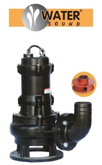 WATER 100B42.2 - 3 HP 380V- DÖKÜM GÖVDELİ  YÜKSEK DEBİLİ ATIK SU DALGIÇ POMPA (1450d/d)