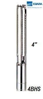 Ebara 4BHS4  20/15   2Hp 380V   4'' Komple Paslanmaz Derinkuyu Dalgıç Pompa (Motor+Pompa)