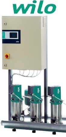 Wilo COE3-MVIS407  380V  3x3 Hp  Üç Pompalı Kademeli Sessiz Komple Paslanmaz Paket Hidrofor