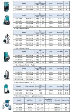 Leo  XKS-400SW   0.5Hp 220V  Paslanmaz Çelik  Gövdeli Drenaj Dalgıç Pompa