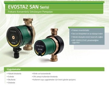 Dab Evosta2 11/139 SAN V (DIŞ DİŞLİ VE ÇEKVALFLİ) Bronz Gövdeli Dişli Frekans Kontrollü Sirkülasyon Pompası
