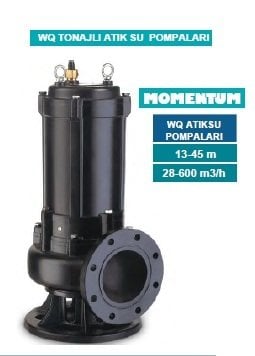 Momentum 65WQ15-15-1.5    2Hp 380V  Döküm Gövdeli Tonajlı Atık Su Pompa