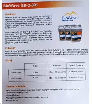 BioWave  BR-0-301 --10 Litre Foseptik Pis ve Kötü Koku Giderici