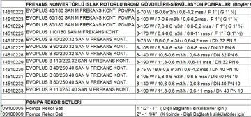 Dab  EVOPLUS  B  110/250.40 SAN M    Frekans Kontrollü Flanşlı Tip Bronz Gövdeli Re-Sirkülasyon Pompası (Boyler Servis Hattı İçin)