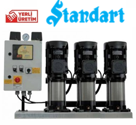 Standart TH3xSBT-V 80/8 1.5hp 380v Üç Pompalı Paket Hidrofor