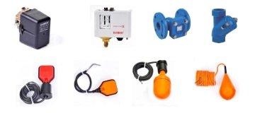 Element  ELT-PCA   Dikey Çıkışlı Önden Ayarlı Manometreli Kablolu Otomatik Pompa Kontrol Cihazı