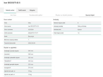 Wilo Isar BOOST5-E-5 Frekans Kontrollü Süper Sessiz Hidrofor (1.5 HP)