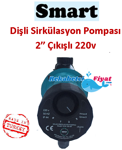 Smart SPM32/12-180 MF 220v 2'' Çıkışlı Dişli 3 Hızlı Sirkülasyon Pompası