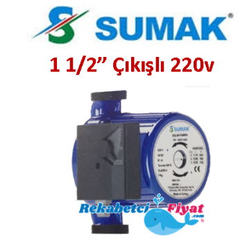 SUMAK  SSP3-25-4 220V 1 1/2'' Çıkışlı Üç Hızlı Sirkülasyon Pompası