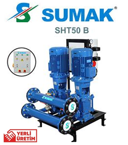 Sumak SHT50/2B 15Kw 380v İki Pompalı Düşey Milli Kademeli Hidrofor