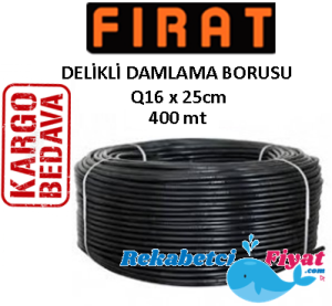 FIRAT Q16mm x 25cm Delikli Damlama Borusu ( 400mt )