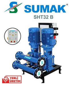 Sumak SHT32/4B 5.5Kw 380v İki Pompalı Düşey Milli Kademeli Hidrofor