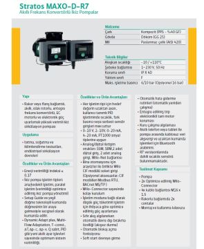 Wilo Stratos MAXO-D  30/0.5-6 PN10-R7  İkiz Pompalı Dişli Akıllı Frekans Kontrollü Sirkülasyon Pompa