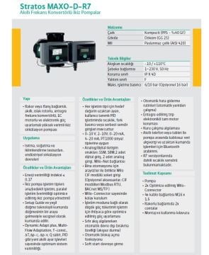 Wilo Stratos MAXO-D  50/0.5-6 PN6/10-R7  DN50 İkiz Pompalı Flanşlı Akıllı Frekans Kontrollü Sirkülasyon Pompa