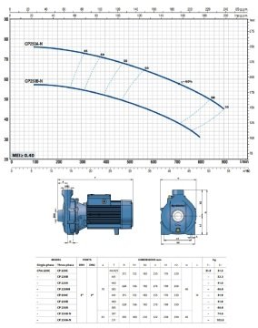 Pedrollo CPm 190     2Hp 220V   Tek Fanlı Santrifüj Pompa