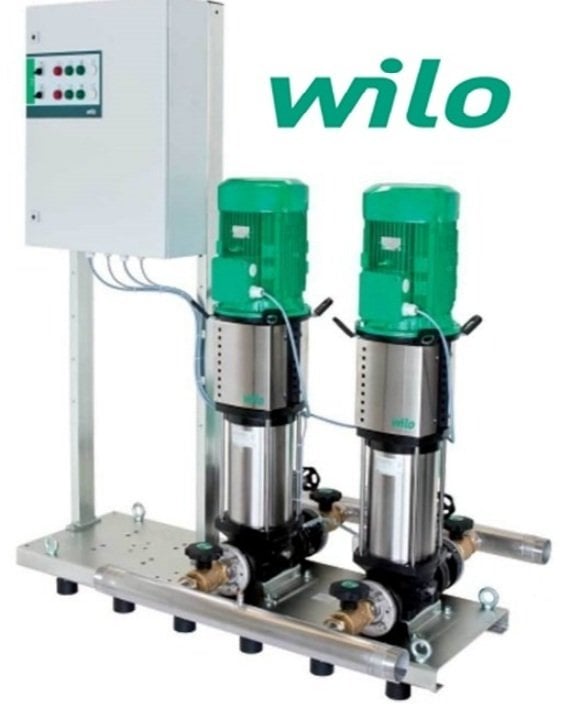 Wilo COE2-Helix FIRST V 1015-5/25/E/KS/5.5kW   380V  7.5HP  İki Pompalı Kademeli Paslanmaz Paket Hidrofor