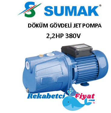 SUMAK SMJT220 2,2Hp 380V Döküm Gövdeli Jet Pompa