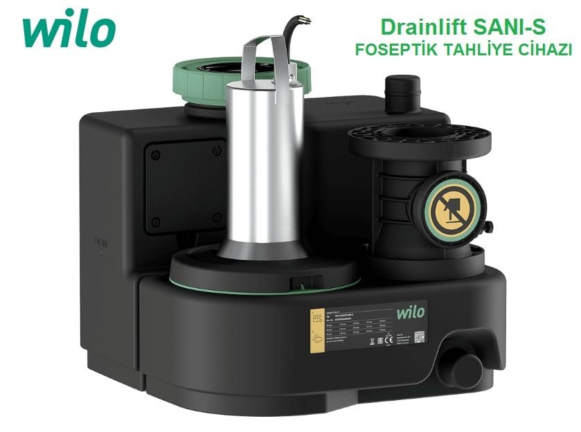 WİLO Drainlift SANI-S  S.11M/1  0.75kW 220V  ENTEGRE POMPALI KOMPAKT FOSEPTİK ATIK SU TAHLİYE CİHAZI (TERFİ ÜNİTESİ)