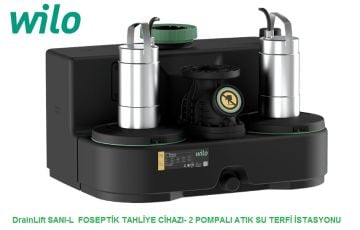 WİLO Drainlift SANI-L.17T/4   2X2.5kW 380V  ÇİFT POMPALI  FOSEPTİK ATIK SU TAHLİYE İSTASYONU (ATIK SU TERFİ ÜNİTESİ)