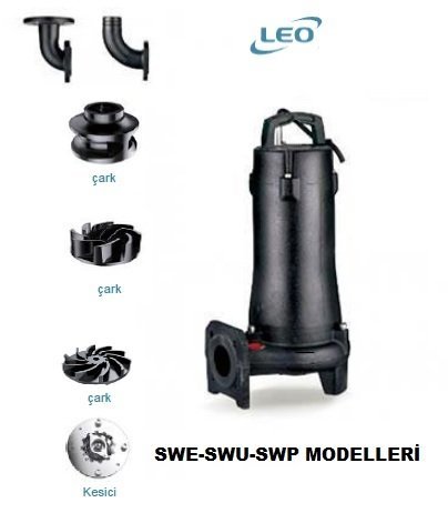 Leo  50SWE15-25-3      4 Hp  380V    Döküm Gövdeli Atık Su Pompası