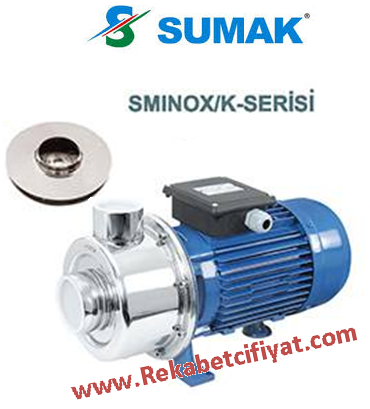 SUMAK SMINOX/K-300/2T 3HP 380V 2\'\'Çıkışlı Paslanmaz Santrifüj Pompa